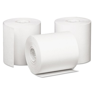 Iconex Impact Bond Paper Rolls 3" x 85 ft White 50/Carton 90742203