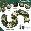 MOEPISY 6FT Christmas Garlands with Lights Artificial Flower Garlands - 4 of 4