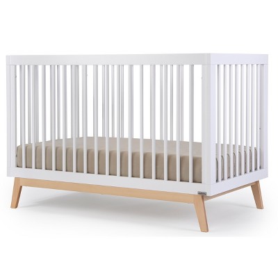 Image of dadada Natural Soho 3-in-1 Convertible Crib (White + Natural)