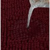 Home Mart Goods 2 Piece Set Burgundy Red Soft Cozy Plush Chenille Bath Mat Bathroom Rug - 2 of 4
