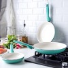GreenPan Rio 3pk (7", 9.5" & 11") Ceramic Nonstick Frypan Set - Turquoise - 2 of 4