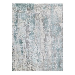 8' X 10' Blue Abstract Hand Loomed Area Rug - 1 of 4
