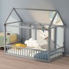ROOMTEC Floor Wooden Bed with House Roof Frame - 3 of 4
