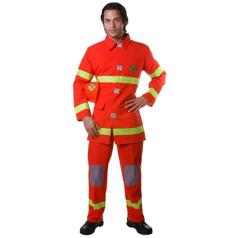 Dress Up America Firefighter Costume for Adults, 1 of 3