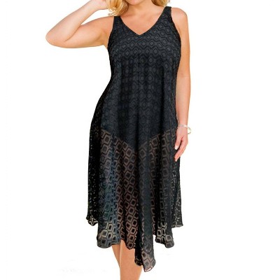 Women's Plus Size V-Bottom Cover Up Dress - Always for Me