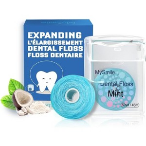 MySmile Woven Dental Floss with Coconut Oil, Effective Plaque Removal, Mint Flavor - 1 of 4