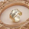 SOHI Women's California Gold The Dented Pinky Ring - 2 of 4