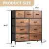 SUGIFT 9 Drawer Dresser Steel Frame Bedroom Storage Organizer Chest - 4 of 4