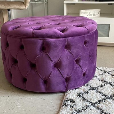 Zelfa New Velvet Ottoman - Christopher Knight Home : Target