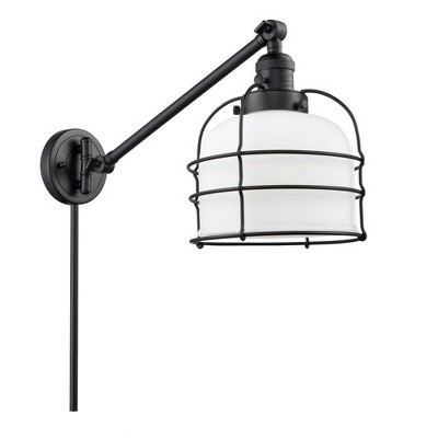 Bell - 1 Light Swing Arm Wall Sconce In Industrial Style-25 Inches Tall and 8 Inches Wide