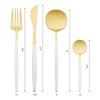 REGALWOVEN Stainless Steel Mirror Polished Flatware Sets Cutlery Set 4 Piece - 2 of 4