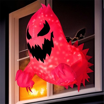Joyfy 4.5 FT Tall Halloween Inflatable Outdoor Decoration, Inflatable Scary Ghost with Rotating LED for Halloween Window Yard Lawn Outdoor Decoration