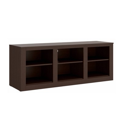 Rectangular 6 Open Compartments TV Stand for TVs up to 59" Brown - The Urban Port