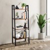 Slickblue Vintage Industrial 4-Shelf Ladder Rack, Storage Organizer, Rustic Brown, 22x12.6x54.92" - 2 of 4