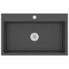 vidaXL Handmade Kitchen Sink Black Stainless Steel - 2 of 4