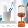 Unique Bargains Toothbrush Holder Stand with Cover with 3 Slots PP for Bathroom Pink 8.66''x2.99'' 1Pc - 2 of 4