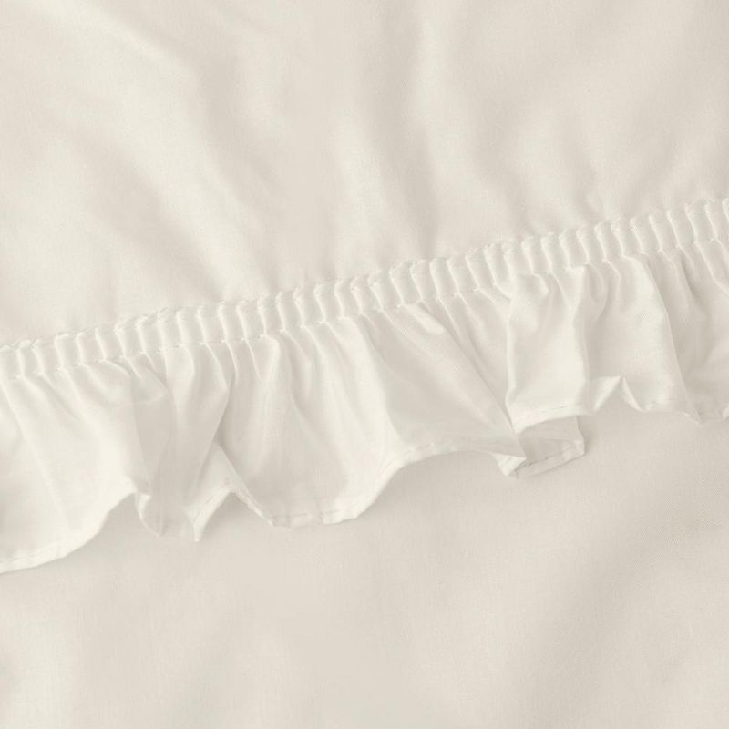 Home Classic Narrow Ruffle Rod Pocket Valance Natural by Ellis Curtain, 4 of 5