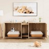 Cat Litter Box Enclosure, 55.1" Double Hidden Litter Cabinet for 2 Cats, Indoor Cat House - 3 of 4
