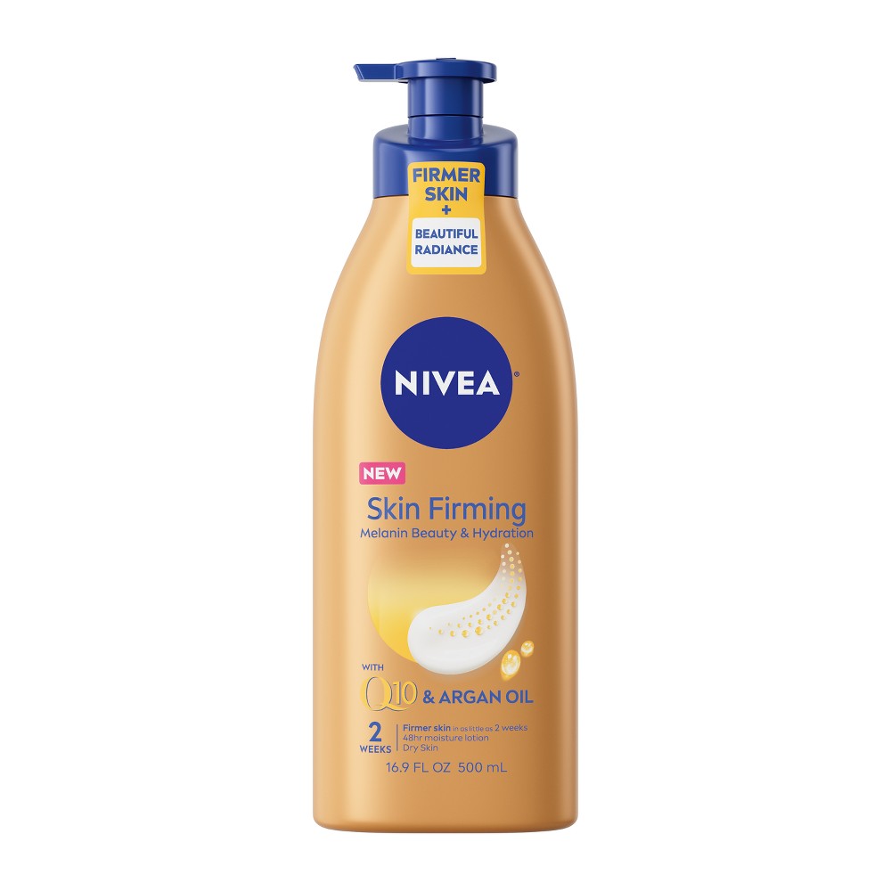 Photos - Shower Gel Nivea Q10 Skin Firming Melanin Beauty & Hydration Body Lotion - 16.9 fl oz 