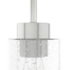 Hunter Fan 1-Light Hartland Mini Pendant Silver : Seeded Glass, Adjustable Height, UL Listed, Brushed Nickel Finish - 2 of 3