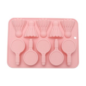 Unique Bargains Chocolate Mould 10-Cavity Badminton Theme Candy Mould Hand Wash 6.61"x4.69"x0.71" 1 Pc - 1 of 4