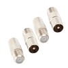 Unique Bargains Metal Strong Compatibility Stable Connection Portable Design Cable Connector Silver Tone 4 Pcs - 3 of 4