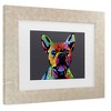 Trademark Fine Art Michael Tompsett French Bulldog Gray Matted Framed Art - 3 of 4