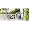 Okak 360° Swivel Egg Chairs PE Rattan Patio Accent Chairs,Set of 1,Sleek&Modern 27.6" Lounge Chair for Poolside&Backyard,Outdoor Seating,Silver - 4 of 4