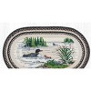 Earth Rugs Loons Oval Rug – 27"x45" Hand-Braided Jute Patch Mat with Lake Scene and Rustic Cabin Style - 3 of 3