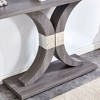 NicBex Dining Table 55" Modern Rectangular MDF Wood Tabletop with MDF Stainless Steel Bracket for Dining Room - 2 of 4