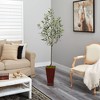 Nearly Natural 69-in Olive Artificial Tree in Decorative Planter - 4 of 4