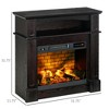 Kumasinova 32 Inch Electric Fireplace 3D Realistic LED Flame Heater Fireplace with Remote Control & Top Shelf,1400W Heat,Black - 3 of 4