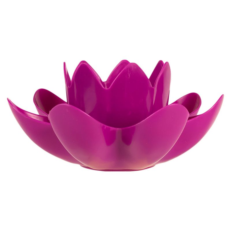 Swim Central 7.5" Magenta Hydro Tools Pool or Spa Floating Flower Candle Light, 1 of 5
