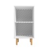 Essex Nightstand White/Zebra - Manhattan Comfort: Mid-Century Modern, Open Shelf Storage, for All Ages - 4 of 4