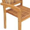 vidaXL Garden Chair Set of 4 Teak Fine sanded teak hardwood Standard - 4 of 4