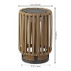 JONATHAN Y Sawara Modern Minimalist Faux Rattan Integrated Indoor/Outdoor LED Solar Powered Lantern - 4 of 4