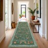 Washable Non-Slip Floral Print Rug - Soft, Stain-Resistant Indoor Carpet for Living Room, Dining Room, Nursery - Perfect for Christmas Decor! - 2 of 4