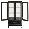 FONTOI Corner Curio Cabinet with Adjustable Shelves, Display Storage with 2 Doors,1 Drawer for Living Room, Black, 11.81"*51.58"*25.98" - 4 of 4