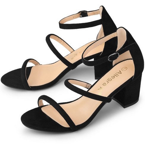 Allegra K Women's Ankle Strap Platform Chunky Heels : Target