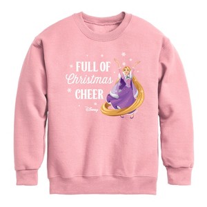 Boys' - Disney - Full Of Christmas Cheer Rapunzel Graphic Long Sleeve Fleece Sweatshirt - 1 of 3