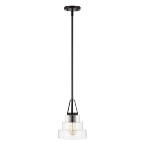 Raylen 7.875" Pendant - PND4170 - Clear/Oil Rub Bronze - Safavieh - 1 of 4