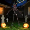 Tangkula Halloween Animatronics Indoor 6Ft Halloween Decorations with 4 Arms Red LED-lit Eyes & Spooky Sounds Hanging Scary Prop - 3 of 4