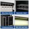 Aheaplus Wine Bar Cabinet with LED Light and Power Strip - 4 of 4