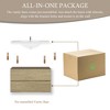35.4" Wall-Mounted Bathroom Vanity with White Resin Sink, Soft-Close Doors & Open Back Design ââ‚?Modern Floating Timber Cabinet - 3 of 4