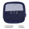 Unique Bargains Nylon Mesh Zipper Portable Travel Home Storage Makeup Bag 2 Pcs - 3 of 3