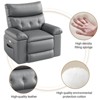 Recliner Chair for Adults, PU Leather Electric Rocker Recliner, 270 Degree Swivel Chair with Side Pocket, Modern Massage Sofa for Living Room Bedroom - 2 of 4