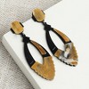 SOHI Women's Black Marquise Halo Drop Earrings - 2 of 3