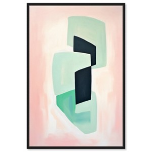 Art Remedy Jade with Magnets Contemporary Shapes Abstract Wall Art Framed - 1 of 4