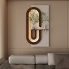 Vynxaria 3-Color LED Sandstone Wall Decor with Simulated Green Plants, 3D Sculpture, Glass Vase, Rabbit Statue, for Living Room, Bedroom, Hallway - 4 of 4