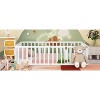 NicBex Queen Size Wood Montessori Bed with Safety Fence,Floor Bed Frame with Door,Modern Toddler Bed for Bedroom,White - 2 of 4